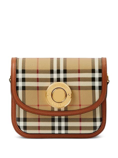 burberry women's checked crossbody bag with leather|Burberry elizabeth crossbody bag.